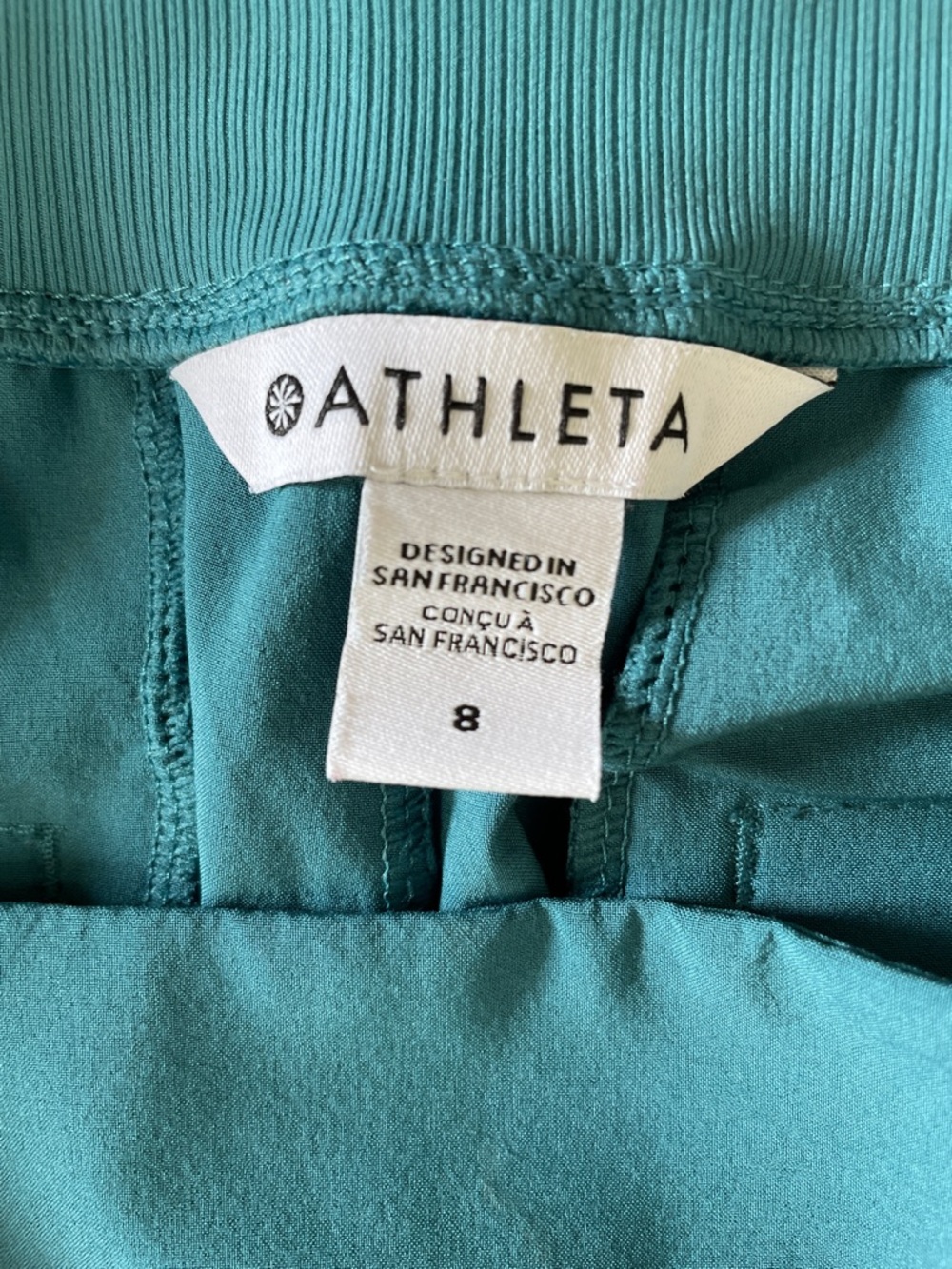 ATHLETA Brooklyn Short 3.5” Inseam in Borealis Green Teal Casual Travel Size 8 - Picture 10 of 11